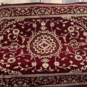 Elegant Maroon and Cream Tapestry